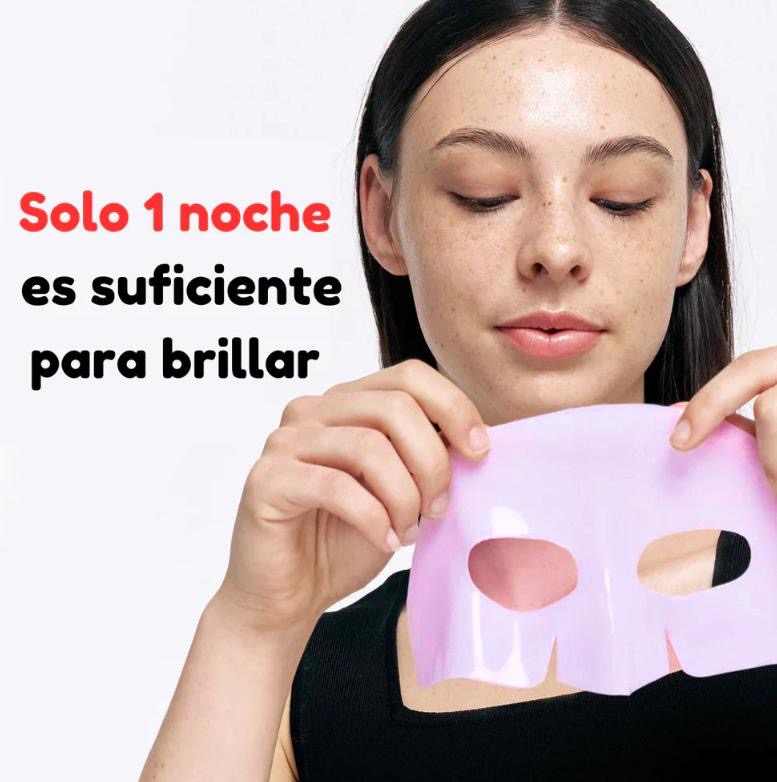 MASCARA GLOWUP REJUVENECIMIENTO COLAGENO + NAD + SEMEN DE SALMON (PDRN) - 4 PZAS