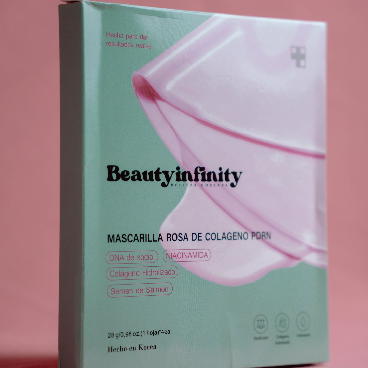 MASCARA GLOWUP REJUVENECIMIENTO COLAGENO + NAD + SEMEN DE SALMON (PDRN) - 4 PZAS