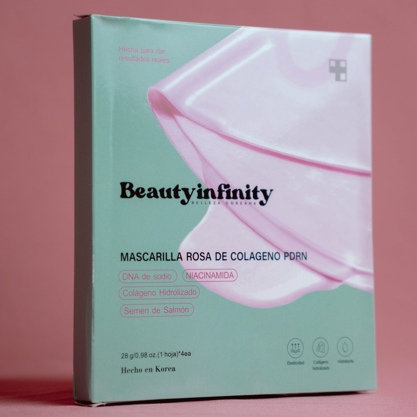 MASCARA GLOWUP REJUVENECIMIENTO COLAGENO + NAD + SEMEN DE SALMON (PDRN) - 4 PZAS